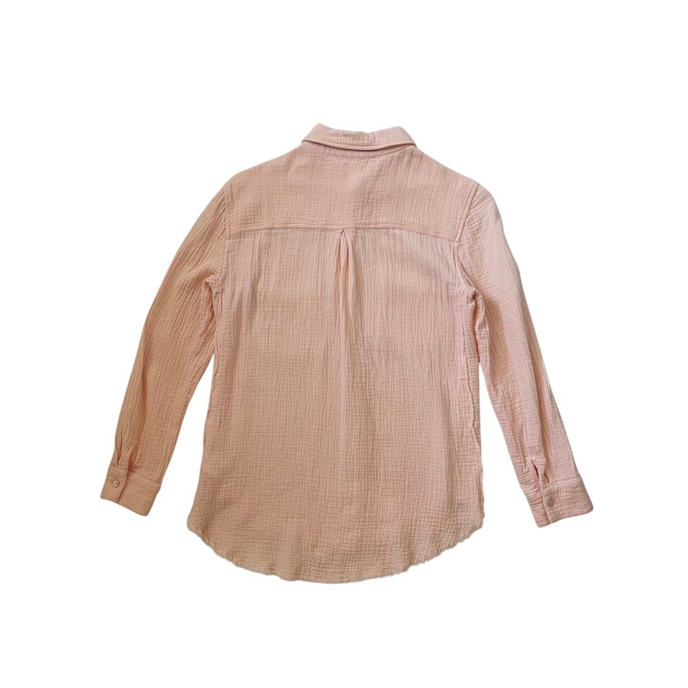 Melissa Nepton Gauzy Cotton Long Sleeve Shirt - Pink Top - Blouse - Size XS - Picture 2 of 4